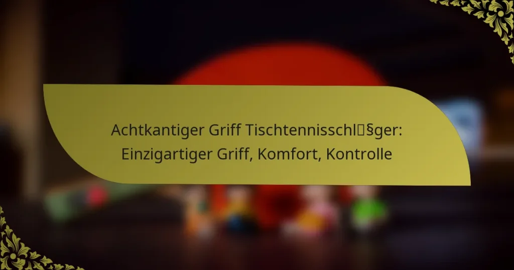 Achtkantiger Griff Tischtennisschläger: Einzigartiger Griff, Komfort, Kontrolle