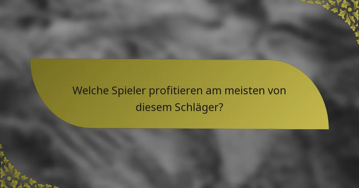 Welche Spieler profitieren am meisten von diesem Schläger?